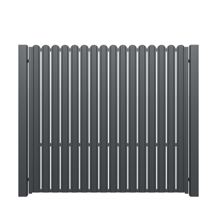 Metal slat tall fence panel...
